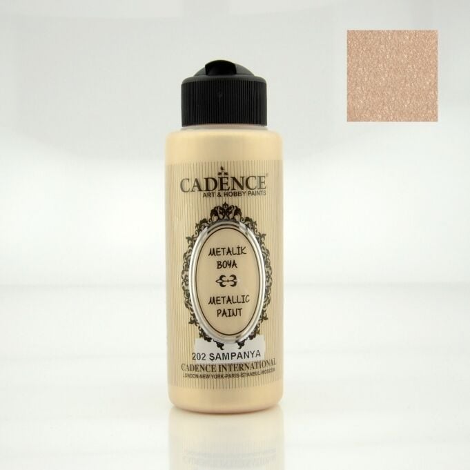 METALİK SEDEFLİ BOYA 202 ŞAMPANYA 120ML