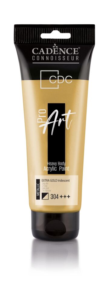 PROART HEAVY BODY METALİK AKRİLİK BOYA PRM-304 EXTRA ALTIN  120ML