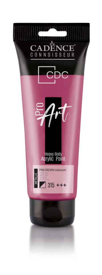 PROART HEAVY BODY METALİK  AKRİLİK BOYA PRM-315 PEMBE KAHVE 120ML