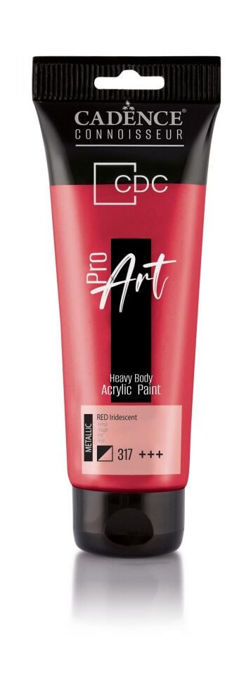 PROART HEAVY BODY METALİK  AKRİLİK BOYA PRM-317 KIRMIZI 120ML